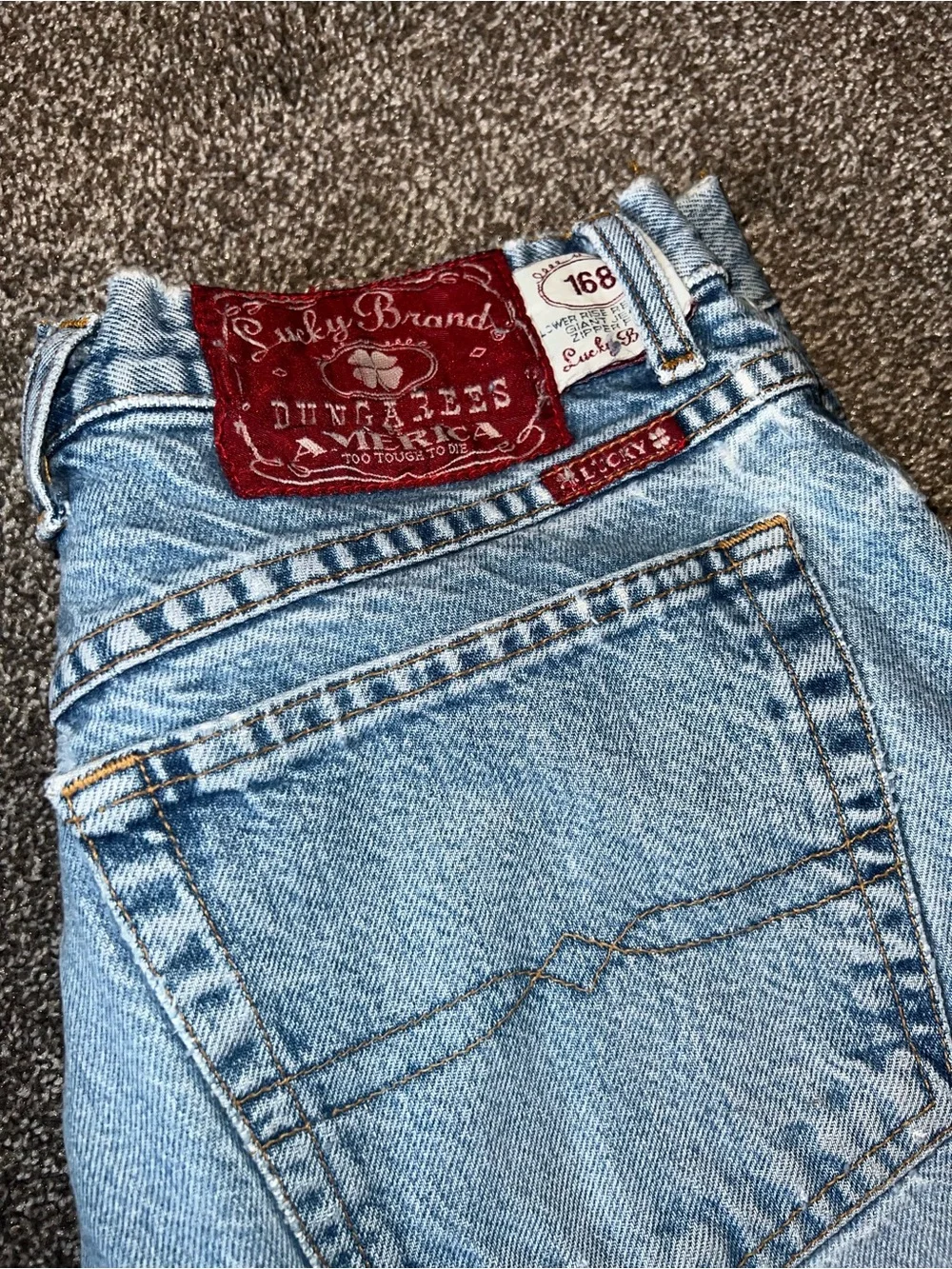Lucky Brand Blue High-Rise Capris